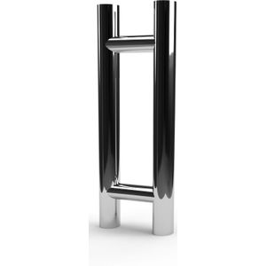 T-greep voor glazen deur ø 25 mm - L: 1000x800 mm - Chroom