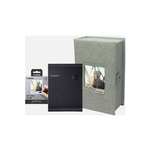 Canon SELPHY SQUARE QX10 Portable Colour Photo Wireless Printer Premium Kit, zwart