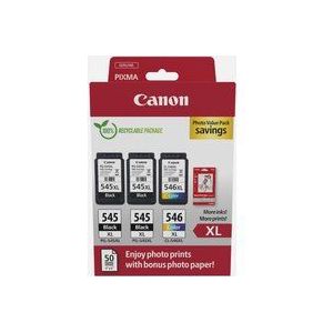 Canon PG-545XL x2/CL-546XL-inktcartridges voor groot volumes en fotopapier (valuepack)