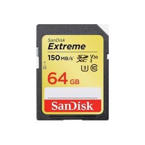 SanDisk Extreme SDXC UHS-I C10 geheugenkaart, 64 GB