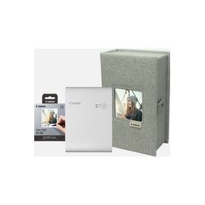 Canon SELPHY SQUARE QX10 Portable Colour Photo Wireless Printer Premium Kit, wit