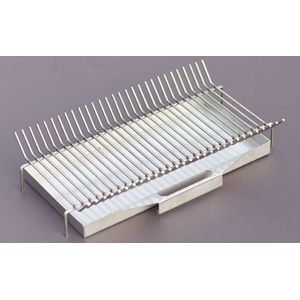 Aschekasten mit Feuerrost edelstahl für Gartengrillkamine Grillkamin 55x29cm