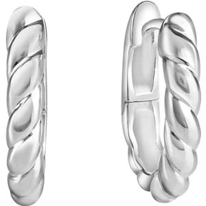 Celesta Silber Klappcreolen 925 Sterling Silber rhodiniert