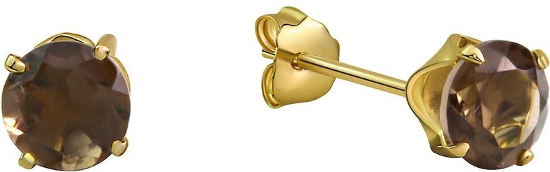 Fascination by Ellen K. Ohrringe Gold 585 Rauchquarz 5mm