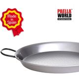 Original spanische Paelle Pfanne Typ 'Valencia' - leicht, Ø 26 cm, polierter Stahl, robust und preiswert: Ideal für Paella, Pfannen-/Reisgerichte