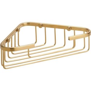 Brillantbad BABLO Eckseifenkorb Messing Gold matt 155x250x60 mm für Bad & WC >> zum Bohren