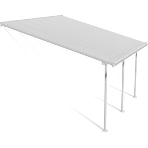 Palram Canopia Feria Terrassenüberdachung weiß 425x387x260-305 in cm (LxBxH)