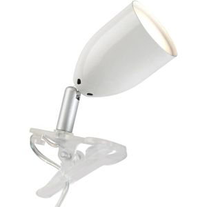 BRILLIANT Lampe Leo LED Klemmleuchte weiß  1x LED-PAR51, GU10, 3W LED-Reflektorlampe inklusive, (240lm, 2700K)  Mit Schnurzwischenschalter