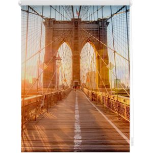 Lichtblick Rollo Klemmfix, ohne Bohren, blickdicht, Brooklyn Bridge - Orange