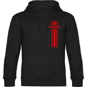 multifanshop Kapuzen Sweatshirt - Heidenheim - Streifen - Druck rot - Hoodie