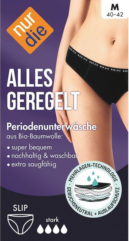 NUR DIE Damen Periodenunterwäsche Alles Geregelt Slip stark