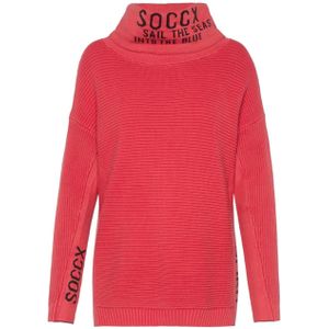 Soccx Pullover Into The Blue Langarmshirt mit Rollkragen