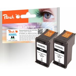 Peach HP 350 XL 2 Druckköpfe XL 2*bk ersetzt HP No. 350XL*2, CB336EE*2 für z.B. HP DeskJet D 4200, HP DeskJet D 4260, HP DeskJet D 4300 (wiederaufbereitet)
