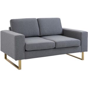 HOMCOM 2-Sitzer-Sofa Polyester, Schaumstoff
