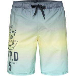 Camp David Shorts Beachshorts Dip Dye mit Label Prints, Elastikbund, Tunnelzugband und seitlichen Einschubtaschen