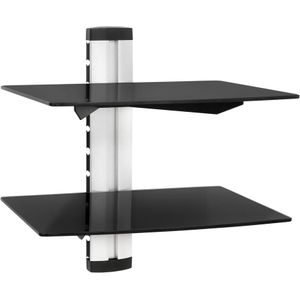 tectake® Wandregal, mit 2 Ablagen, höhenverstellbar, 44 x 42 x 34 cm
