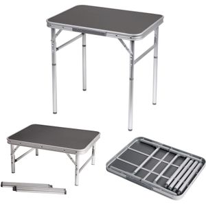 BO-CAMP Alu Mini Camping Klapptisch Koffer Falt Tisch Garten 2 Höhen verstellbar