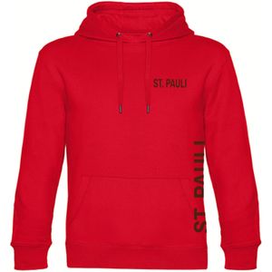 multifanshop Kapuzen Sweatshirt - St. Pauli - Brust & Seite - Druck braun - Hoodie