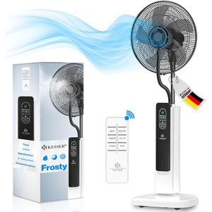 KESSER® Stand-Ventilator Frosty mit Wasser Ultraschall-Sprühnebel Wasserkühlung , inkl. Fernbedienung Timer-Funktion , Luftbefeuchter Leise ,  Nebelfunktion , Raumbefeuchter , Standventilator