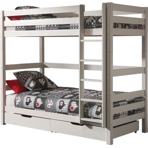 Vipack Furniture Etagen-Hochbett Pino, weiß