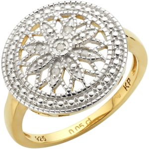 Diamonds by Ellen K. Ring Silber 925 vergoldet mit 5x Diamant zus. 0,05ct.
