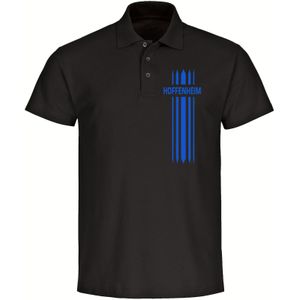 multifanshop Poloshirt - Hoffenheim - Streifen - Druck blau - Polo