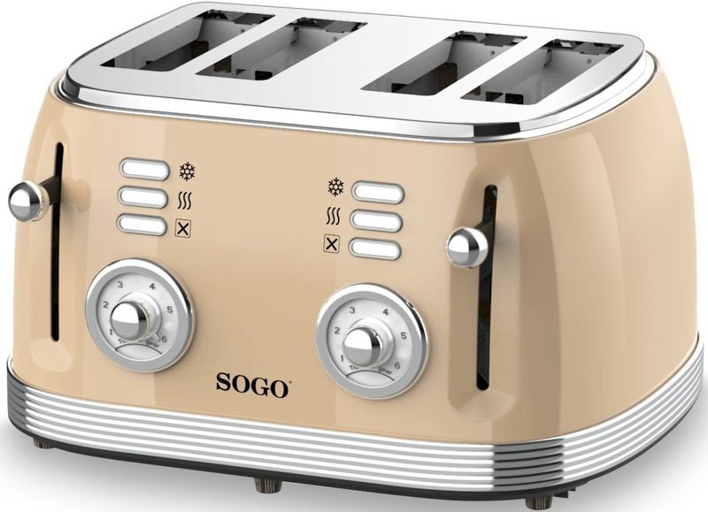 SOGO RETRO Serie Toaster beige
