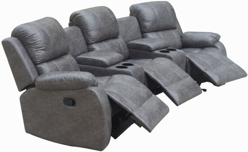 Happy Home Home-Cinema 3-Sitzer Polstergarnitur HSS07-GRA