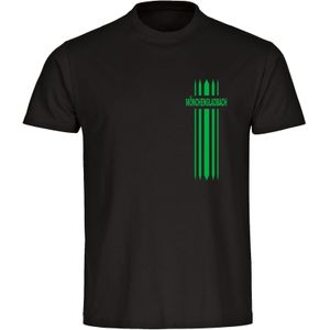 multifanshop Kinder T-Shirt - Mönchengladbach - Streifen - Druck grün - Kind