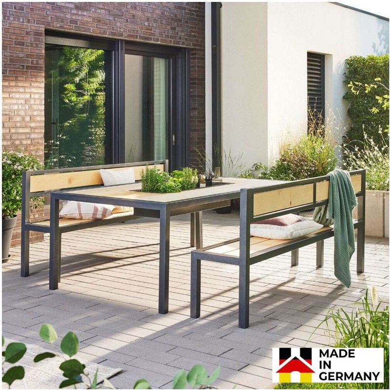 HOME DELUXE Sitzgarnitur aus Lärche NAXOS 200 x 43 cm Made in Germany