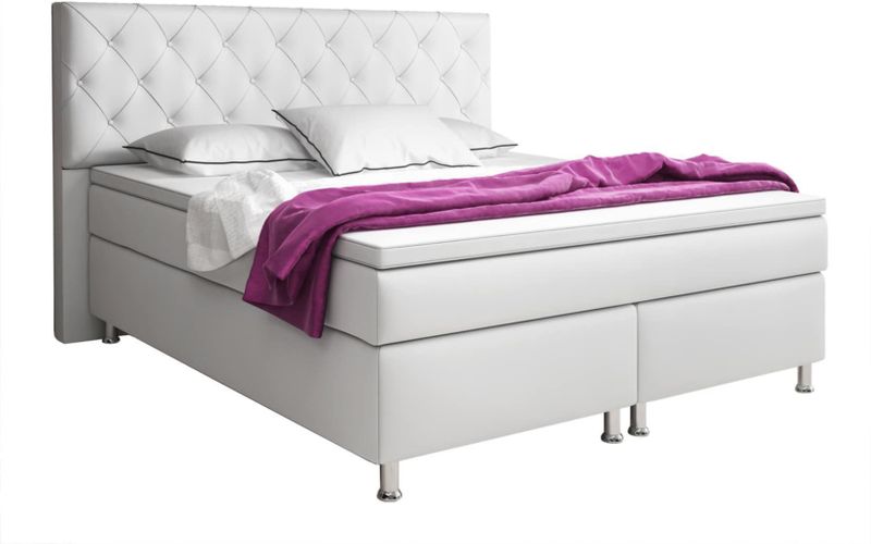 Inter Handels Boxspringbett Turin 180x200 cm weiß