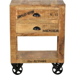 Kommode Mangoholz natur Schubladenschrank Sideboard Wohnzimmer Schrank