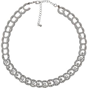 Steuer Modeschmuck Halskette Metall silber Hufeisen Elemente