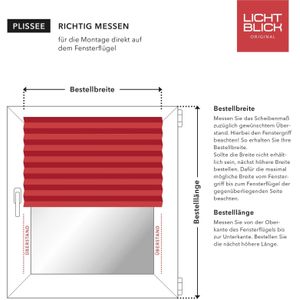 Lichtblick Plissee Klemmfix, ohne Bohren, verspannt, blickdicht, Hitzeschutz - Anthrazit
