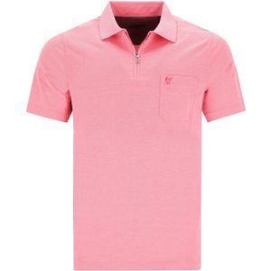 Hajo Shirt Kurzarm-Poloshirt Softknit mit verdecktem Reißverschluss und Brusttasche in Regular Fit