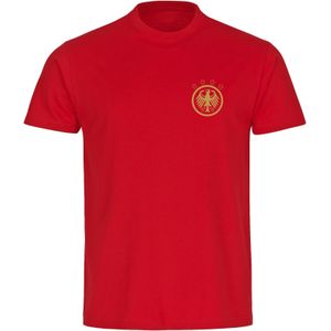 multifanshop Herren T-Shirt - Deutschland - Adler Retro Gold - Druck gold metallic - Männer