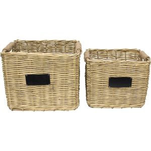 Pflanzkorb Weiden-Chic 2er Set Box Aufbewahrungskorb Schale Korb Aufbewahrung