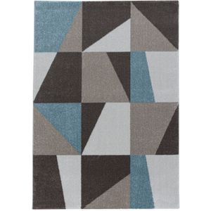 Designer Kurzflor Teppich modern design Wohnzimmer meliert kariert Höhe 10 mm
