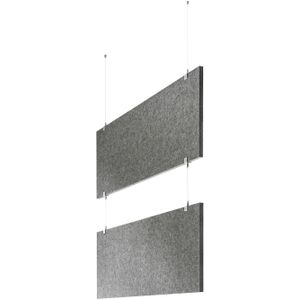 baffel multiple-Set - Deckenträger - 2-fach Farbe: grau, Größe: 150x50x2,5cm