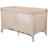Kikkaboo Reisebett Medley, Seiteneingang, weiche Matratzenauflage, Netzfenster beige/braun