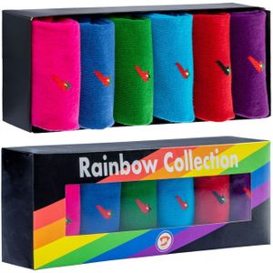 Chili Lifestyle Rainbow Geschenkbox 6 Paar Socken Baumwolle Weichbund