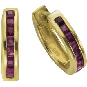Fascination by Ellen K. Ohrringe Gold 585 mit 16x Rubin