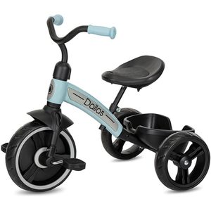 Lorelli Dreirad Dallas, ergonomischer Sitz, höhenverstellbar, EVA-Räder, Korb hellblau