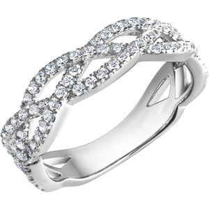 Zeeme Silber Ring Silber 925 rhodiniert mit Zirkonia weiß