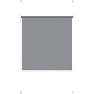 Ondeco Tageslicht Rollo ohne Bohren Klemmrollo Alternative Plissee Klemmfix Sichtschutz Sonnenschutz Farbe: Grau, Größe: 60x130 cm