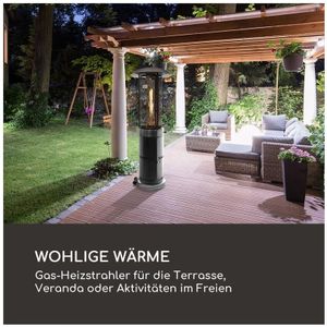 Goldflame Deluxe Terrassenheizstrahler 36.000BTU/11kW mobil Edelstahl Silber