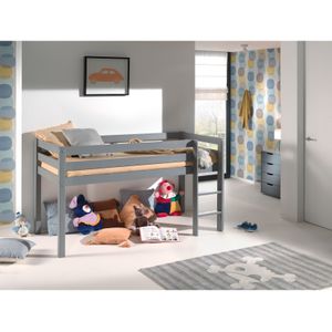 Vipack Spielbett Pino , Kiefer massiv grau lackiert
