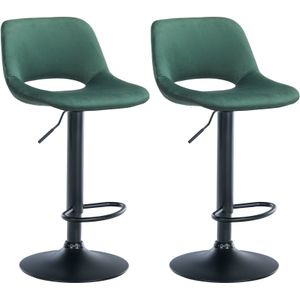 CLP 2er Set Barhocker Camden I Samt-Bezug