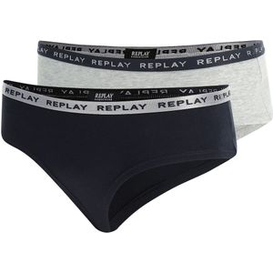 Replay Unterhose Damen-Slip mit Logo-Bund 2er Pack