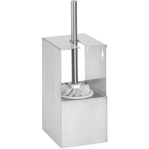 Brillantbad BIVA WC-Bürstengarnitur hängend Edelstahl matt 130x353x120 mm für Bad & WC >> zum Bohren